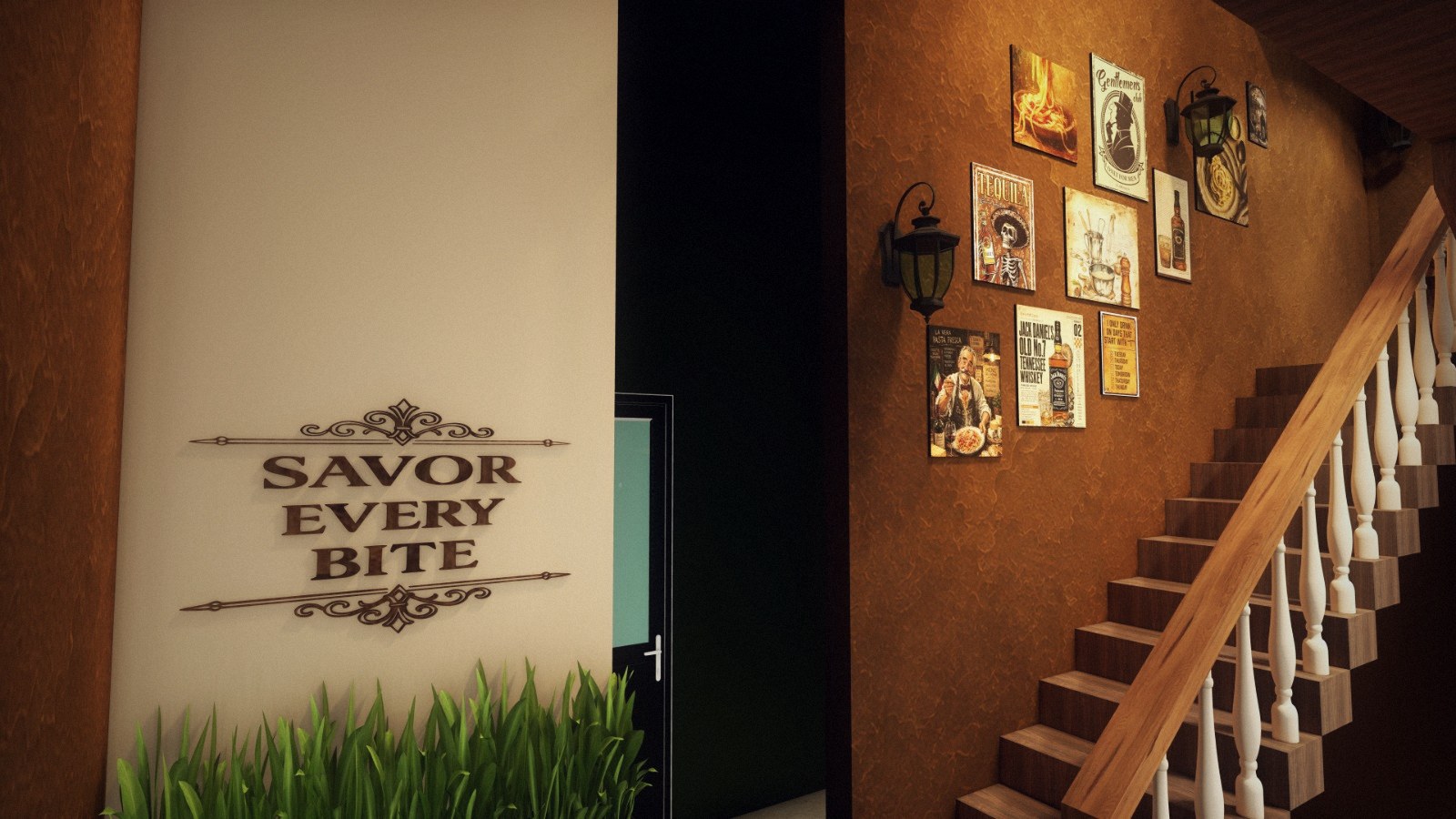Staircase gallery wall